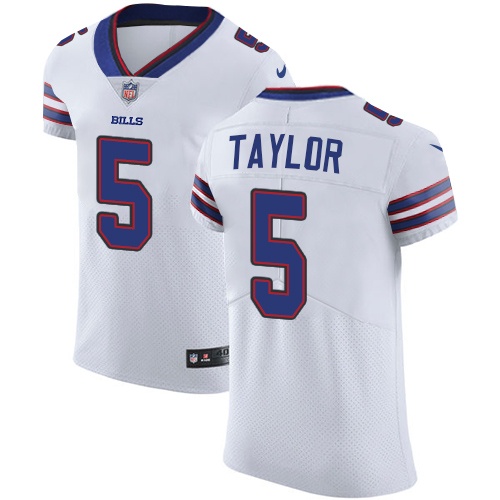 Nike Bills #5 Tyrod Taylor White Men's Stitched NFL Vapor Untouchable Elite Jersey